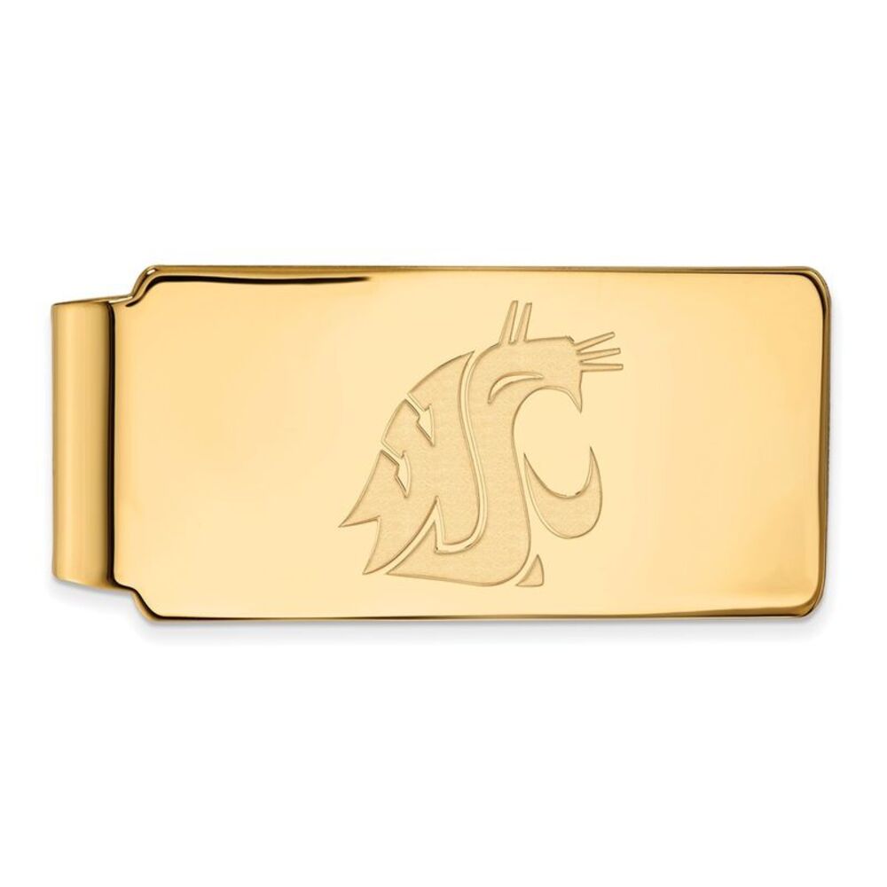 14k Gold Plated Silver Washington State Logo Money Clip